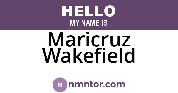 Maricruz Wakefield