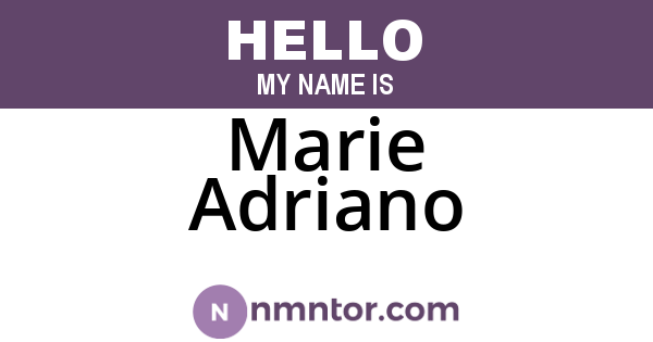 Marie Adriano