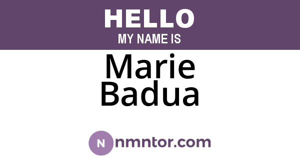 Marie Badua