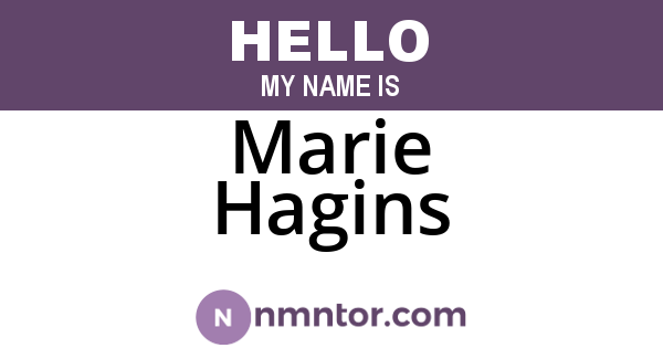 Marie Hagins
