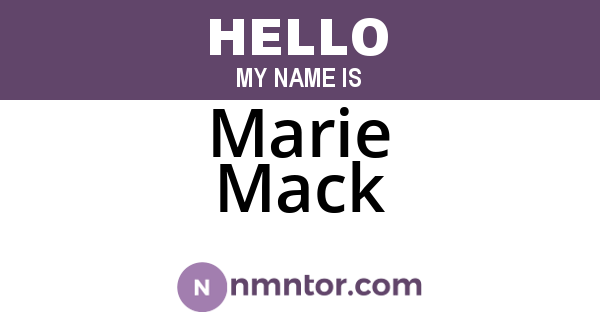 Marie Mack