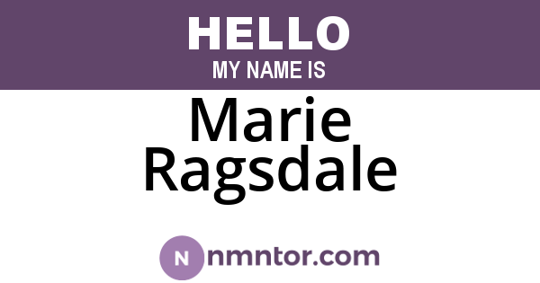Marie Ragsdale