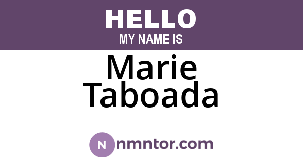 Marie Taboada