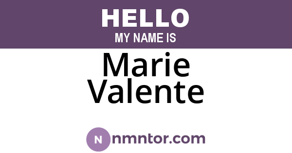 Marie Valente