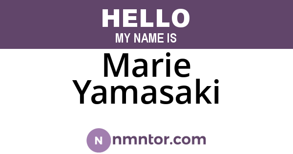 Marie Yamasaki