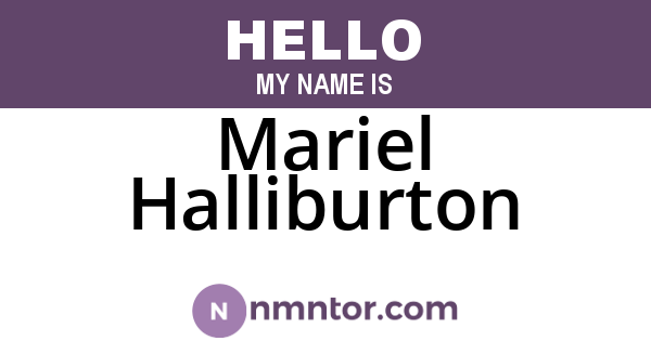 Mariel Halliburton