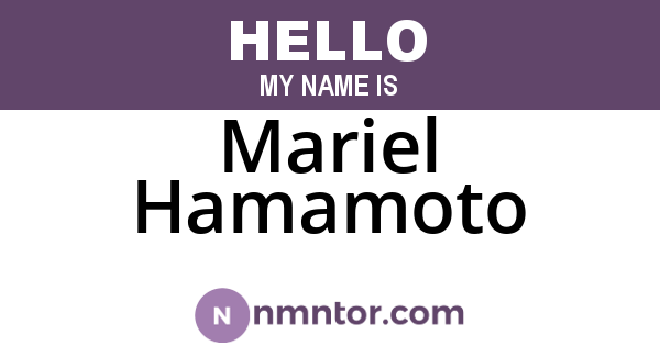 Mariel Hamamoto