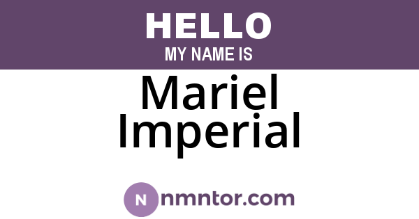 Mariel Imperial