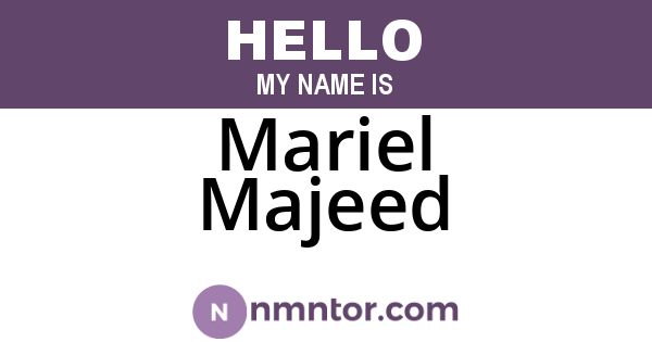 Mariel Majeed