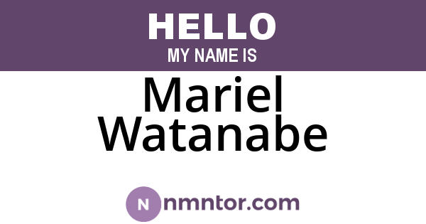 Mariel Watanabe