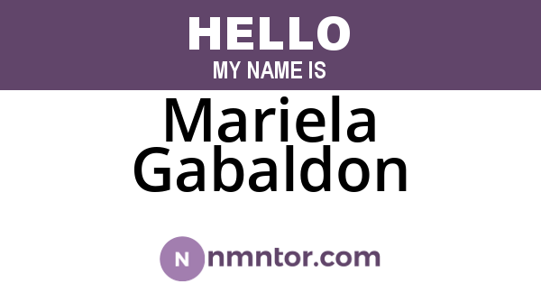 Mariela Gabaldon