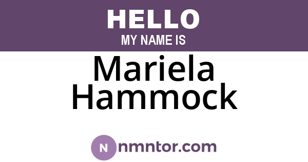 Mariela Hammock