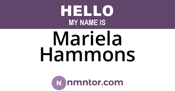 Mariela Hammons