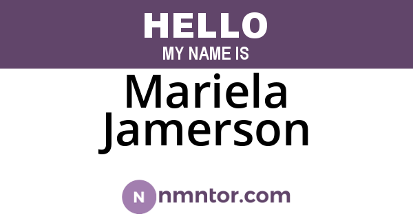 Mariela Jamerson