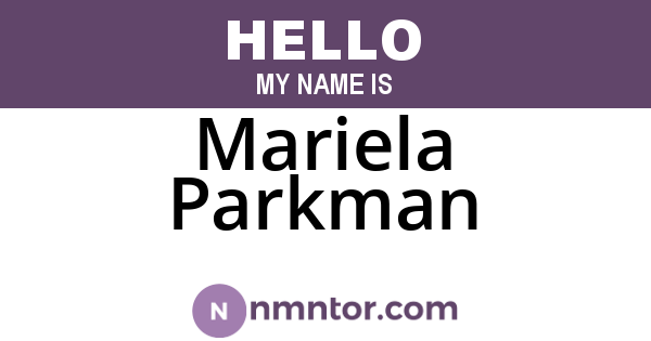 Mariela Parkman