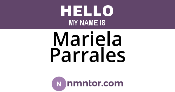 Mariela Parrales