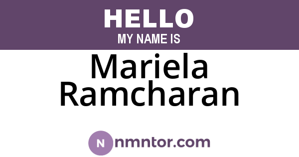 Mariela Ramcharan