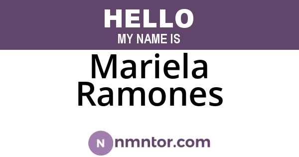 Mariela Ramones