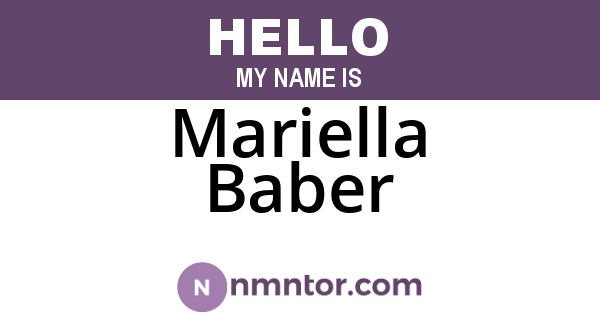 Mariella Baber