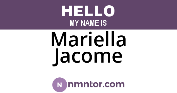 Mariella Jacome