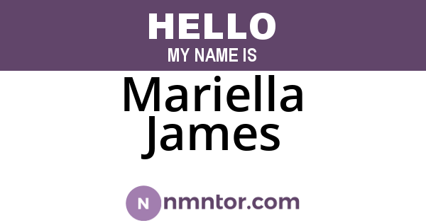 Mariella James