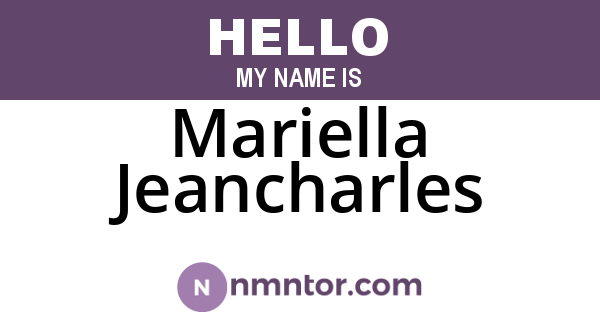 Mariella Jeancharles