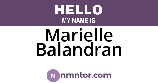 Marielle Balandran