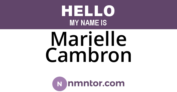 Marielle Cambron
