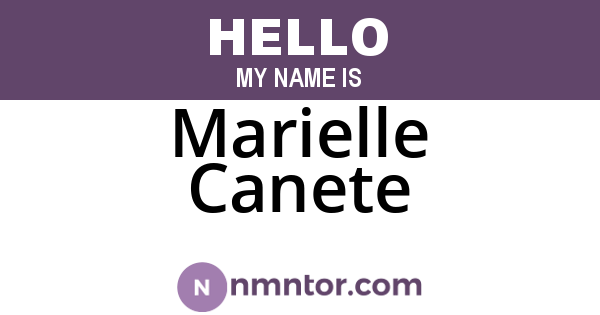 Marielle Canete