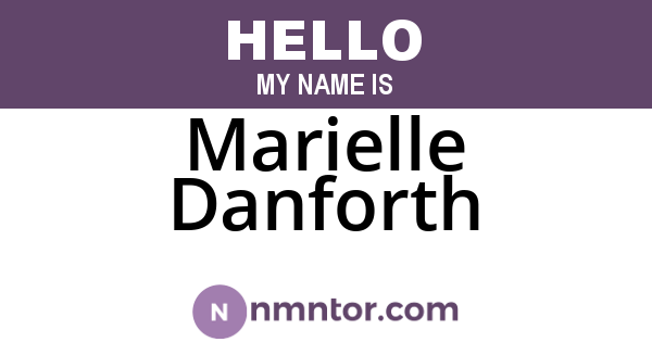 Marielle Danforth