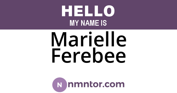 Marielle Ferebee