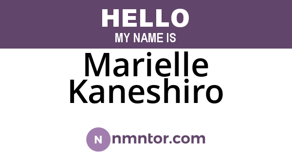 Marielle Kaneshiro