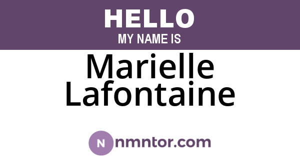 Marielle Lafontaine