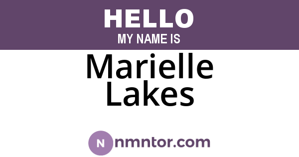 Marielle Lakes
