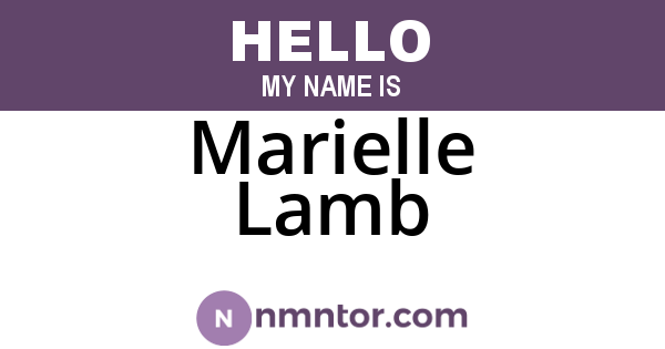 Marielle Lamb