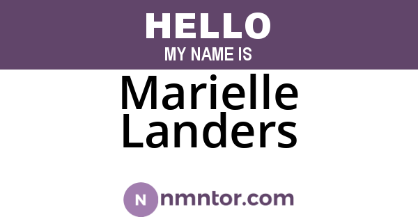 Marielle Landers