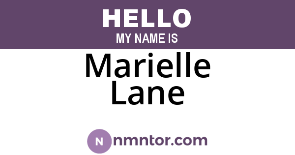 Marielle Lane
