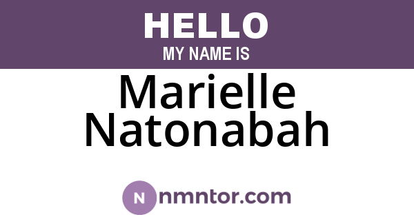 Marielle Natonabah