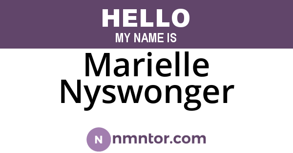 Marielle Nyswonger