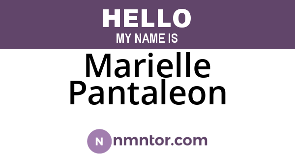 Marielle Pantaleon