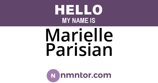 Marielle Parisian