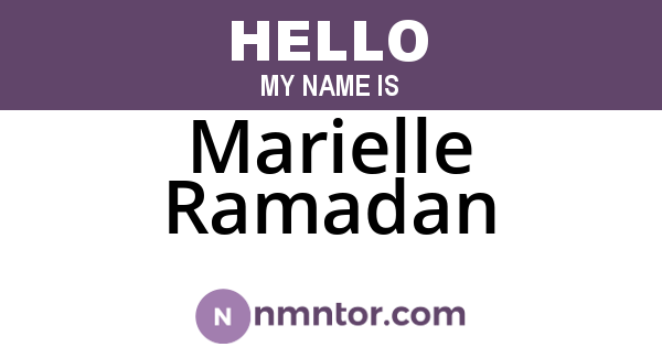 Marielle Ramadan