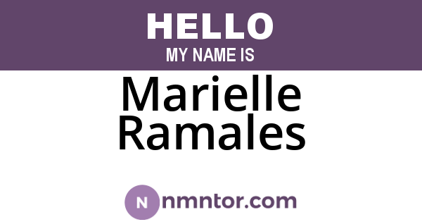 Marielle Ramales