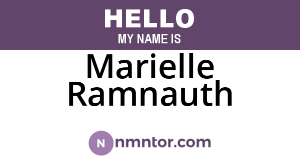 Marielle Ramnauth