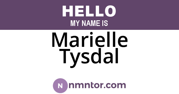 Marielle Tysdal
