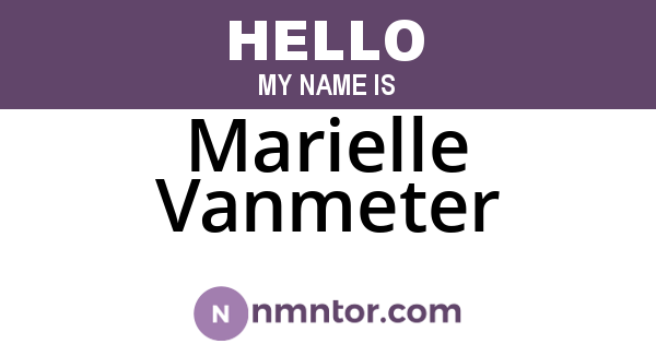 Marielle Vanmeter