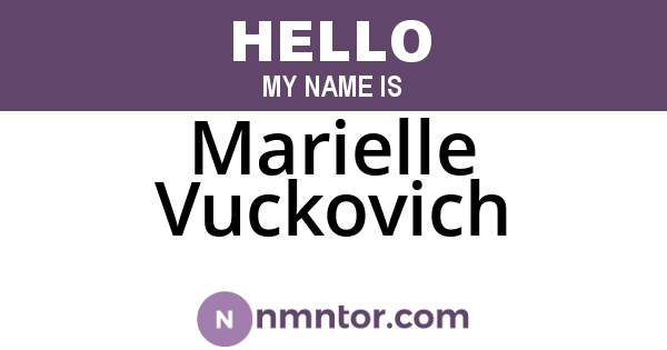 Marielle Vuckovich
