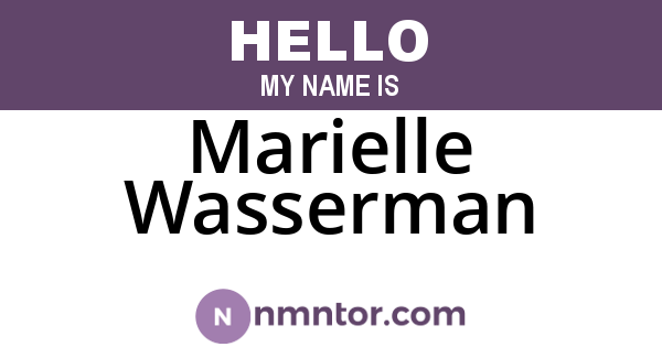Marielle Wasserman