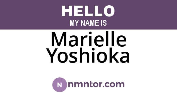 Marielle Yoshioka