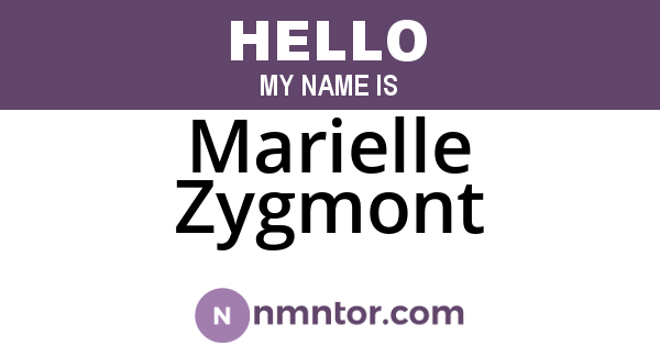 Marielle Zygmont
